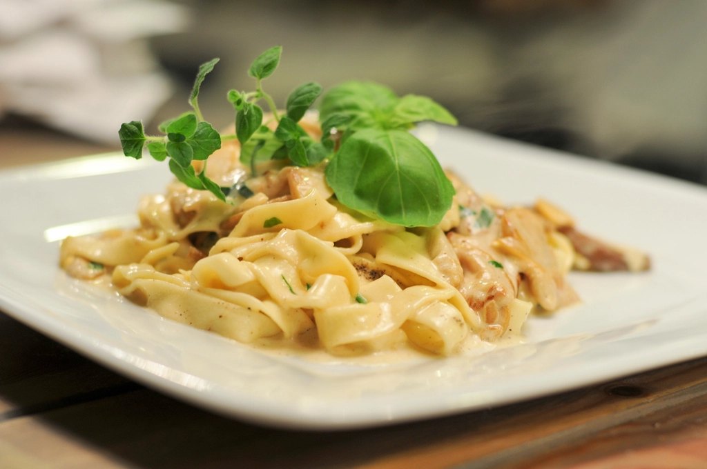 Plato de fettuccine